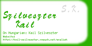 szilveszter kail business card